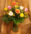 Autumn Rose Vase from Mischler's Florist and Greenhouses in Williamsville, NY