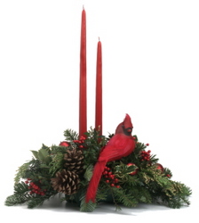 Cardinal Centerpiece from Mischler's Florist and Greenhouses in Williamsville, NY