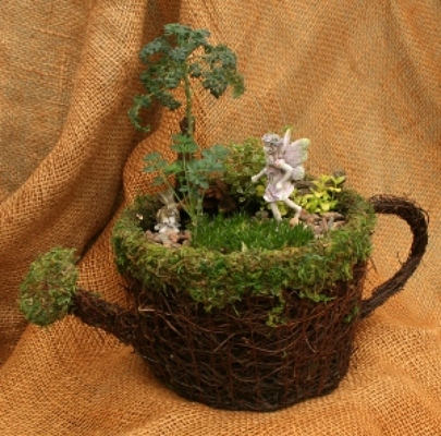 Moss Flower Watering Can