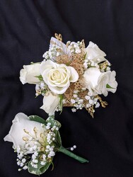 Wrist Corsage & Boutonnière Gold from Mischler's Florist and Greenhouses in Williamsville, NY
