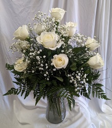 Dozen Roses White from Mischler's Florist and Greenhouses in Williamsville, NY
