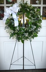 Simply Elegant Wreath from Mischler's Florist and Greenhouses in Williamsville, NY