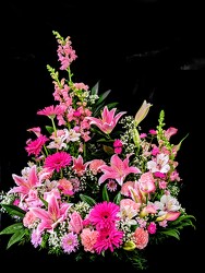 Urn Embrace Bright Pink from Mischler's Florist and Greenhouses in Williamsville, NY