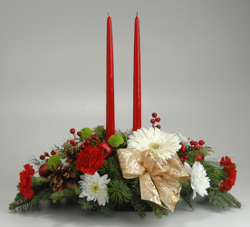 2 Candle Centerpiece from Mischler's Florist and Greenhouses in Williamsville, NY